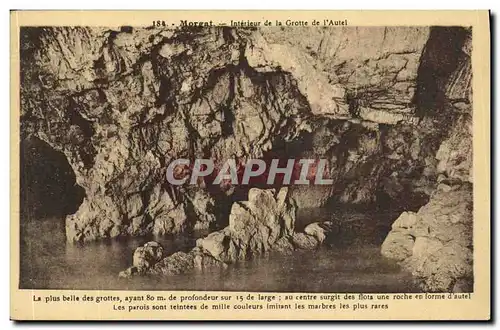 Cartes postales Morgat Intericur de la grotte de l autel