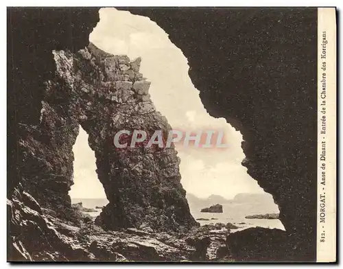 Cartes postales Morgat Anse de Dinant Entree de la chambre des Korrigans