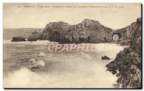 Cartes postales Morgat Castel Dinn Chateau des geants par corruption chateau de Dinant