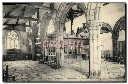 Ansichtskarte AK Saint Herbot Finistere Interieur de la chapelle