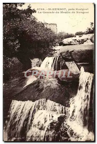 Ansichtskarte AK St Herbot pres Huelgoat La cascade du moulin du Rusque