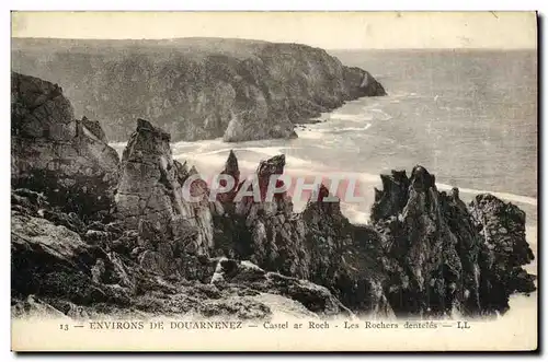 Cartes postales Douarnenez Castel ar roch les Rochers denteles