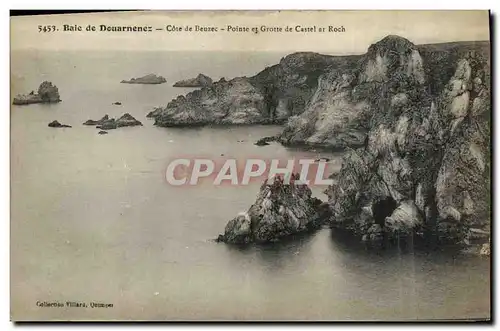 Ansichtskarte AK Baie de Douarnenez Cote de Beuzec pointe et grotte de Castel ar Roch