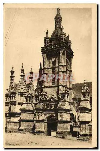 Ansichtskarte AK St Thegonnec Finistere L eglise Facade et porche