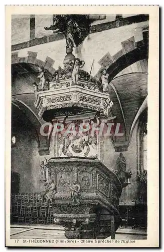 Cartes postales Saint Thegonnec Finistere Chaire a precher de l eglise