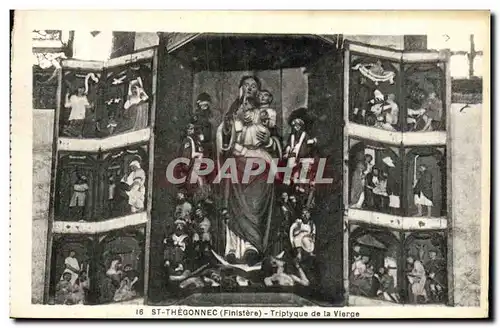 Cartes postales Saint Thegonnec Finistere Triptyque de la vierge