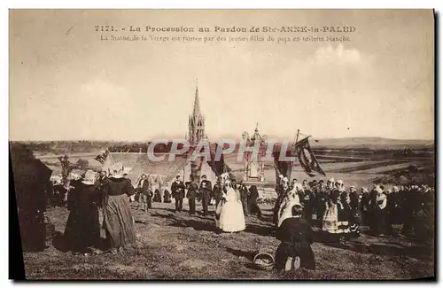 Cartes postales La Procession au Pardon de Sainte Anne la Palue