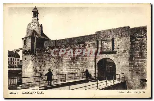 Cartes postales Concarneau Entree des remaprts