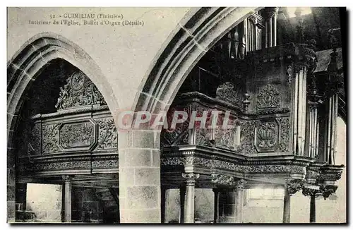 Cartes postales Guimiliau Finistere Interieur de l eglise Buffet d orgues