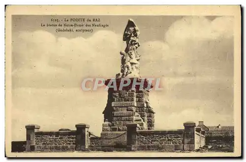 Cartes postales Pointe Du Raz La Statue de Notre Dame des naufrages