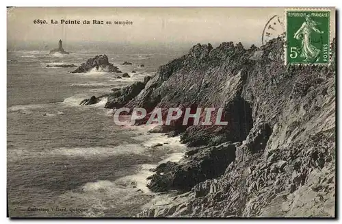 Ansichtskarte AK La Pointe du raz en tempete