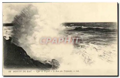 Ansichtskarte AK La Pointe du raz Effet de Vagues a la baie des trepasses