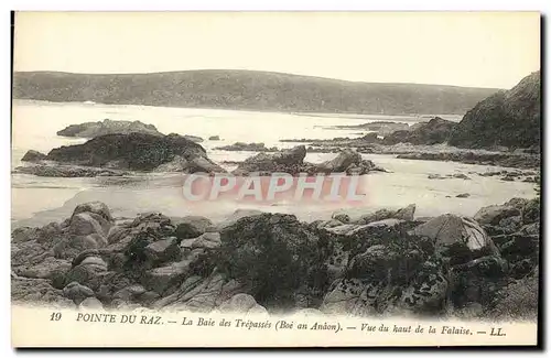 Ansichtskarte AK La Pointe du raz La baie des Trepasses Boe ou Anaon Vue du haut de la falaise