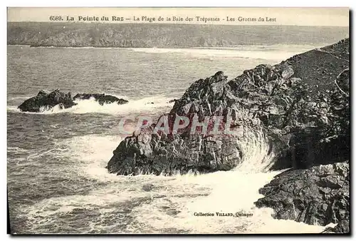 Ansichtskarte AK La Pointe Du Raz La Plage de la Baie des Trepasses Les grottes du Lest