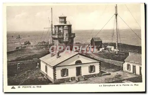 Cartes postales La Pointe Du Raz Le semaphore et la pointe du Raz