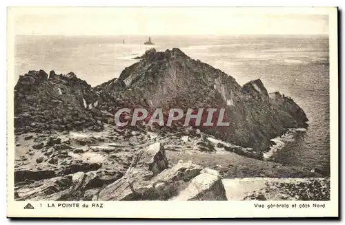 Cartes postales La Pointe du Raz Vue generale et cote Nord