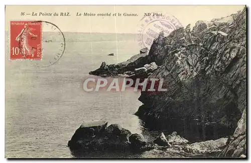 Ansichtskarte AK La Pointe du Raz Le Moine couche et le gnome