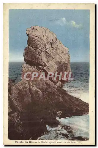 Ansichtskarte AK La Pointe du Raz Le Menhir Appele aussi tete de Louis XVI