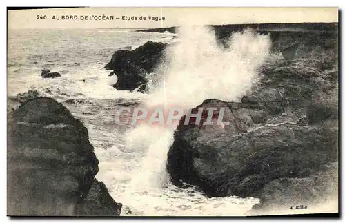 Cartes postales Au Bord de l cean Etude de vagues