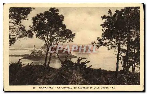 Cartes postales Carantec Le Chateau Du taureau et l ile Louet