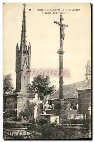 Ansichtskarte AK Cimetiere de Lochrist pres le Conquet Monument de Le Gonidec