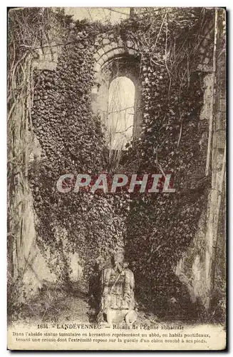 Ansichtskarte AK Landevennec Ruines de L Eglise abbatiale