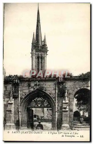 Cartes postales Saint Jean Du Doigt L Eglise et l arc de triomphe