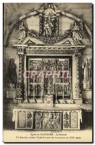 Ansichtskarte AK Eglise de Plouguer Le Retable