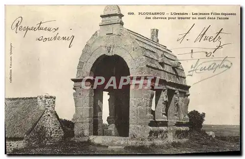 Cartes postales Plougasnou L Oratoire Les Jeunes Filles deposent des cheveux pour trouver un mari dans l annee