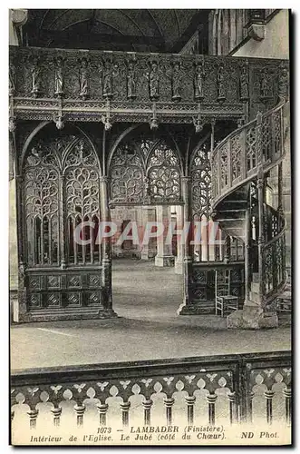 Ansichtskarte AK Lambader Interieur de l Eglise Le Jube Cote du choeur