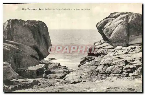 Ansichtskarte AK Penmarch Rochers de Saint Guenole Le Saut du Moine