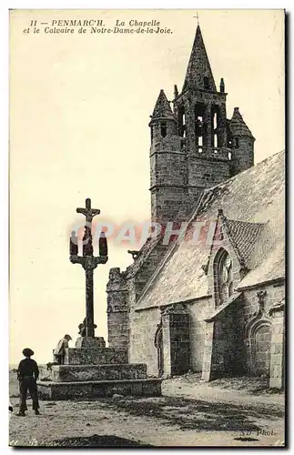 Cartes postales Penmarc h La Chapelle et le Calvaire de Notre Dame de la Joie