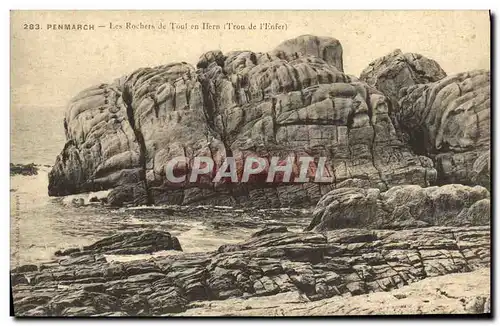 Cartes postales Penmarch Les Rochers de Toul en Ifern Trou de l enfer