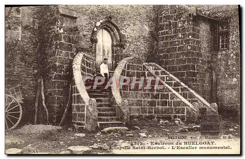 Cartes postales Environs du Huelgoat Chapelle Saint Herbot L Escalier monumental