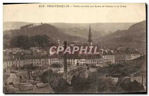 Cartes postales Chateaulin Partie centrale des Quais de Nantes et de Brest