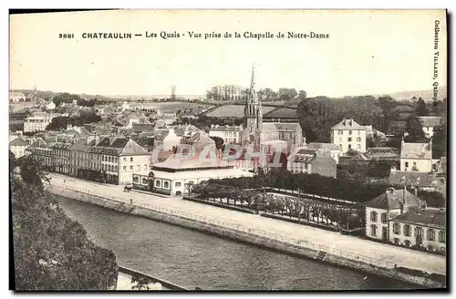 Ansichtskarte AK Chateaulin Les Quais Vue Prise de la Chapelle de Notre Dame