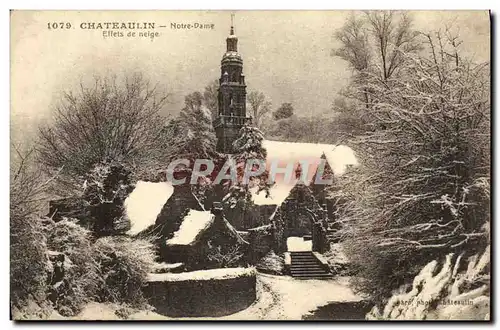 Cartes postales Chateaulin Notre Dame Effets de neige