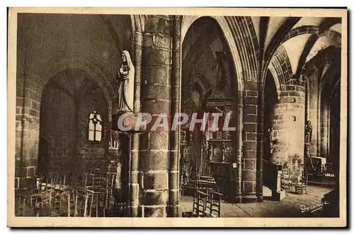 Cartes postales Locronan Interieur de L Eglise Bas cote