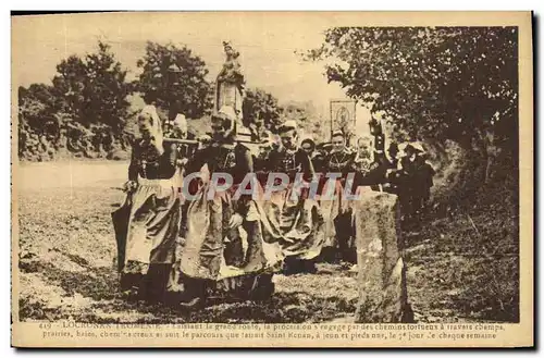 Cartes postales Locronan Grand Pardon de la Tromenie Folklore Costume