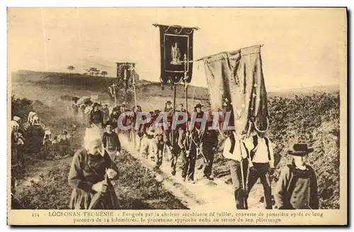 Cartes postales Locronan Tromenie La procession approche du terme du pelerinage Folklore Costume