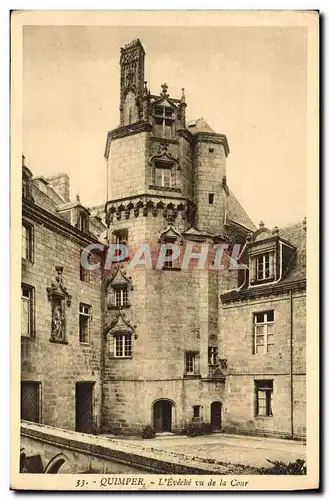 Cartes postales Quimper L Eveche vu de la Cour