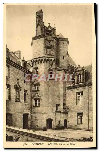 Cartes postales Quimper L Eveche vu de la Cour