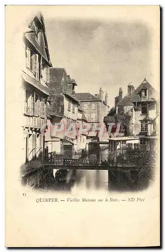 Ansichtskarte AK Quimper Vieilles Maisons sur le Steir