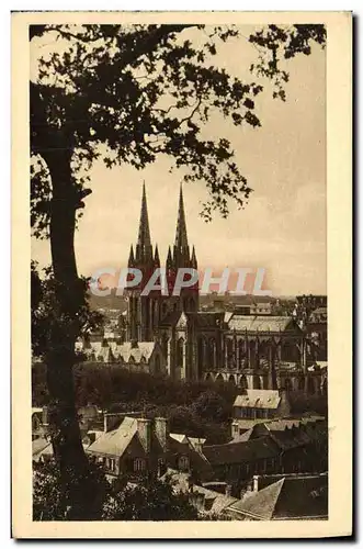 Ansichtskarte AK Quimper la Cathedrale Vue du Frugy