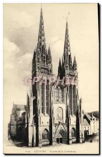 Cartes postales Quimper Facade de la Cathedrale