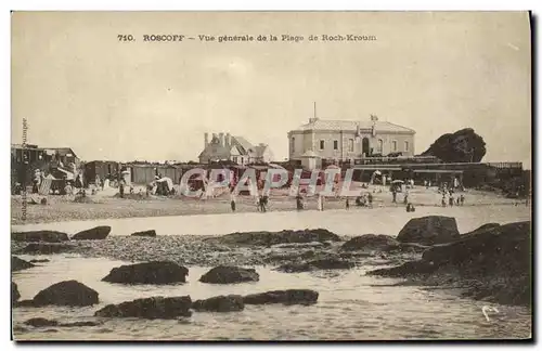 Cartes postales Roscoff Vue generale de la Plage de Roch Kroum