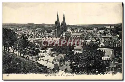 Cartes postales Quimper Vue generale