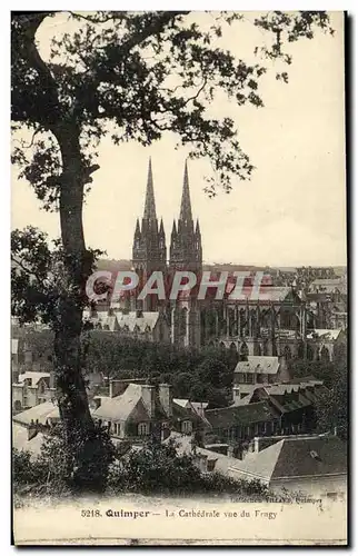 Ansichtskarte AK Quimper La Cathedrale vue du Frugy