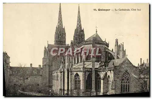 Cartes postales Quimper La Cathedrale Cote Sud