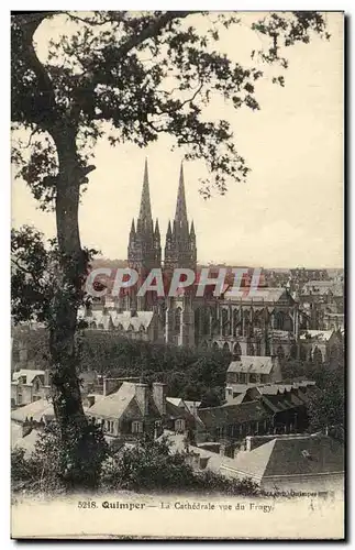 Ansichtskarte AK Quimper La Cathedrale vue du Frugy